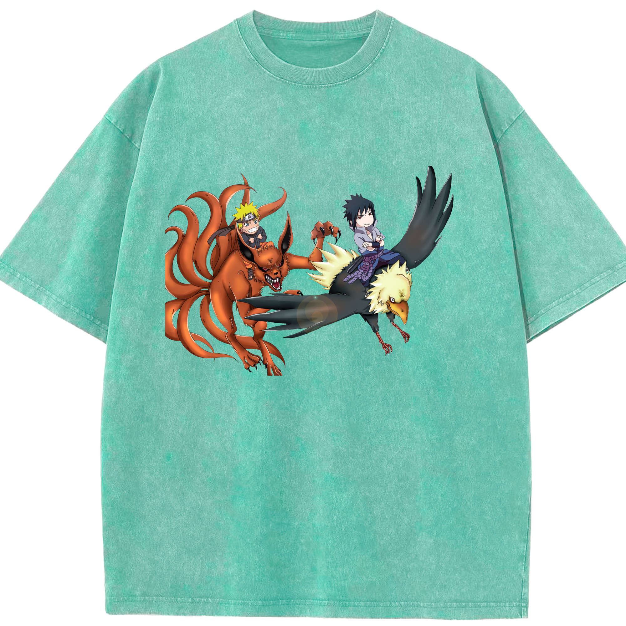（画像用） NARUTO -ナルト- うずまき ナルト Uzumaki Naruto 綿100% ヴィンテージ風 半袖Tシャツ（フロントプリント）